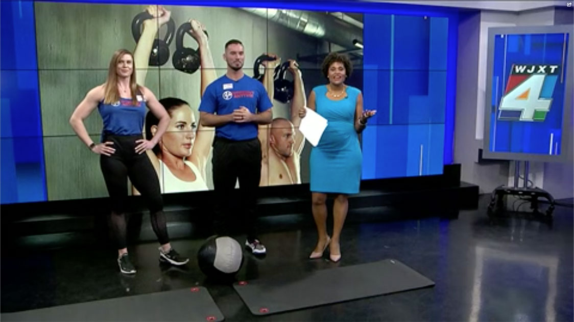 Valentine Couples Workout on Local Morning Show