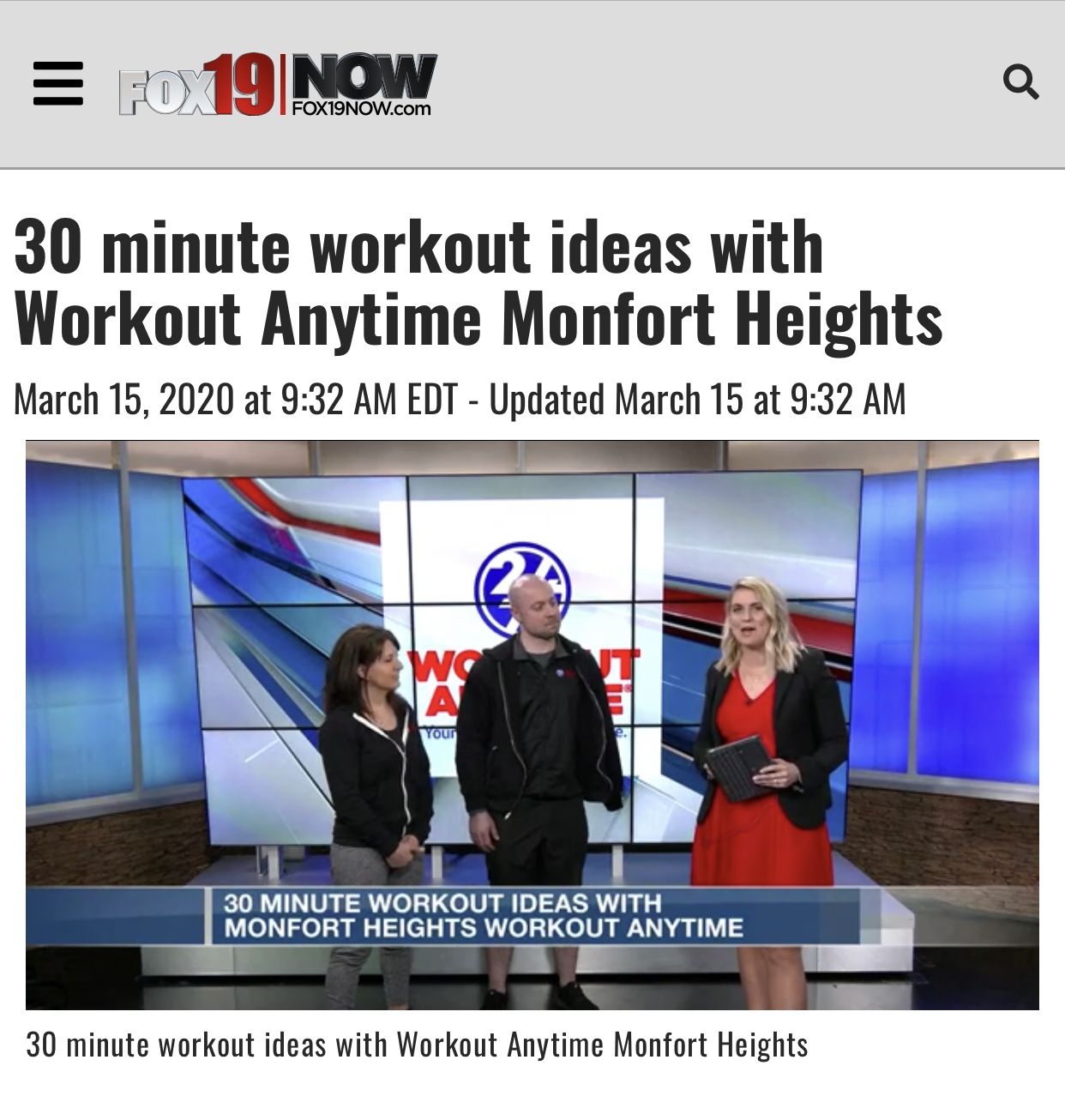 Monfort Heights Local Television Appearance